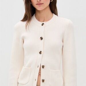 Pistola Cream Button-Up Cardigan